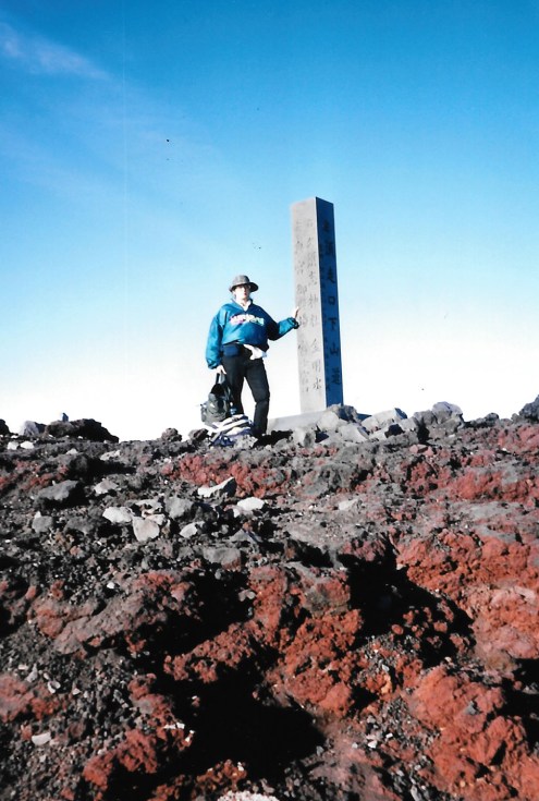 on top of Mt. Fuji